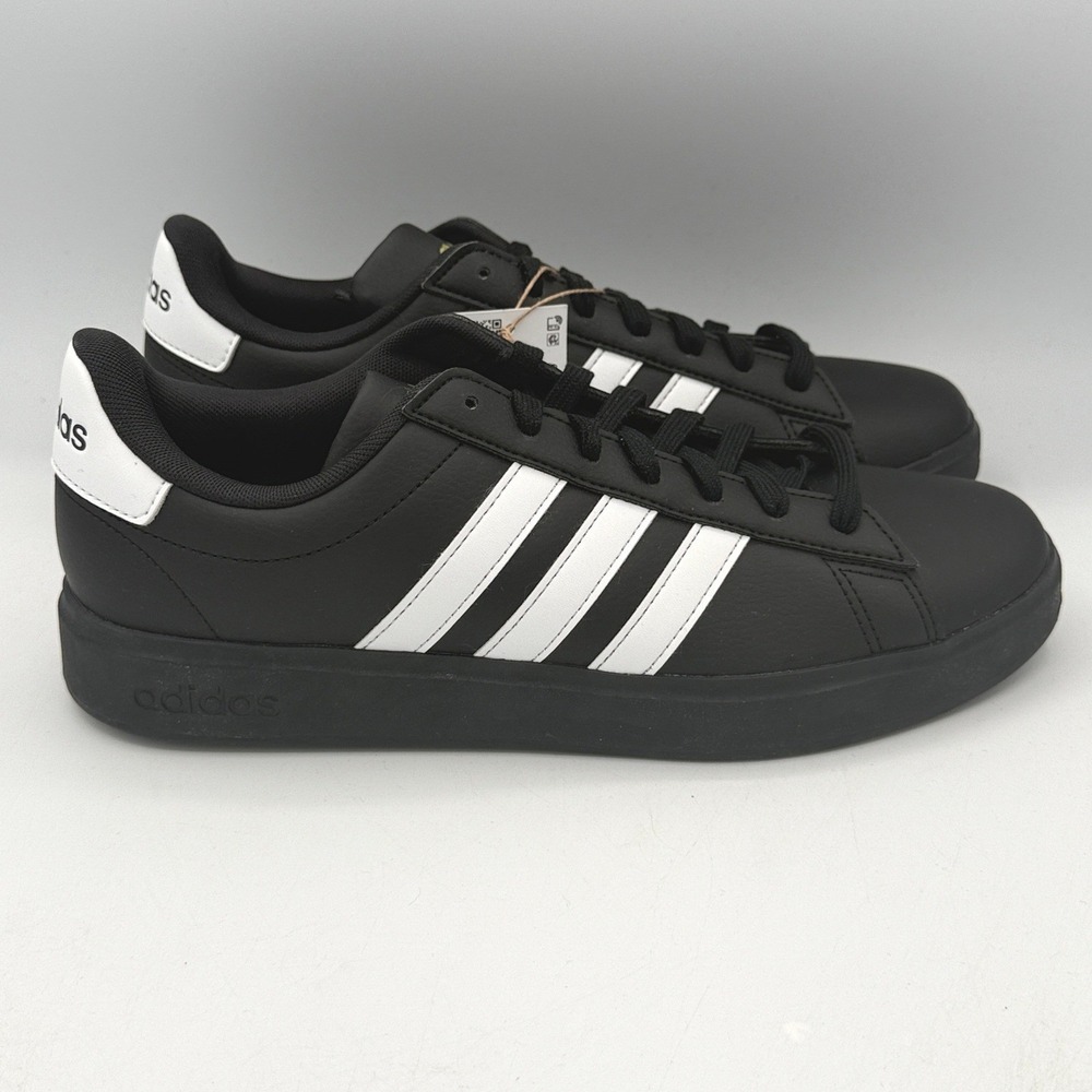 Adidas Grand Court 2.0 Mens Sportswear Sneakers Size 9 Black White JR0546